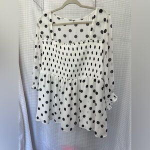 Torrid polka dot babydoll top